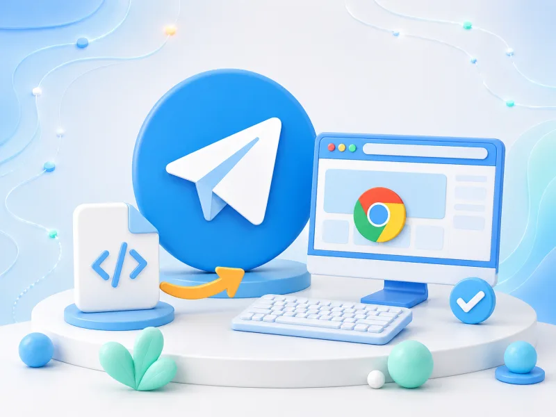 使用Google浏览器web脚本文件登入 Telegram(仅限电脑)